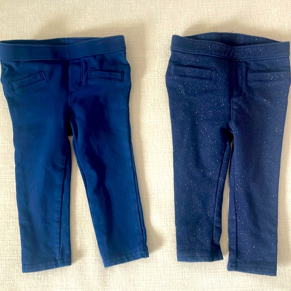 2 pair of navy blue leggings